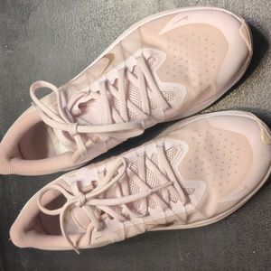 Women's Nike Winflo Zoom 8, size 9, pink rose gold and gold, like new